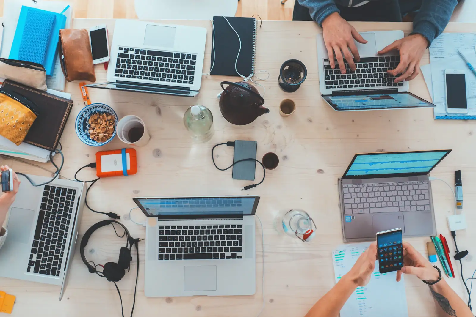 Modern AI and software development office workspace